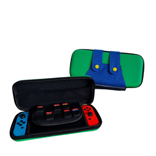 Geschikt Voor Nintendo Switch / Switch OLED - Luigi - Accessoires – Switch Case – Beschermhoes – Standaard – Protective Case - Hard Case