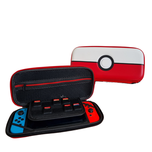 Geschikt Voor Nintendo Switch / Switch OLED - Pokemon Pokeball - Accessoires – Switch Case – Beschermhoes – Standaard – Protective Case - Hard Case