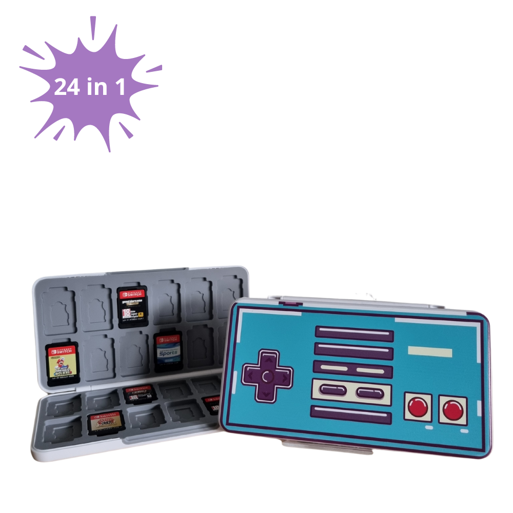 24-in-1 Game Card Case geschikt voor Nintendo Switch - SNES controller - Kaarthouder