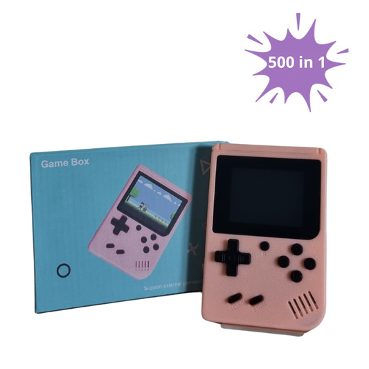 500 IN 1 Retro Handspelcomputer Roze | Handheld Console | Draagbare Pocket Console