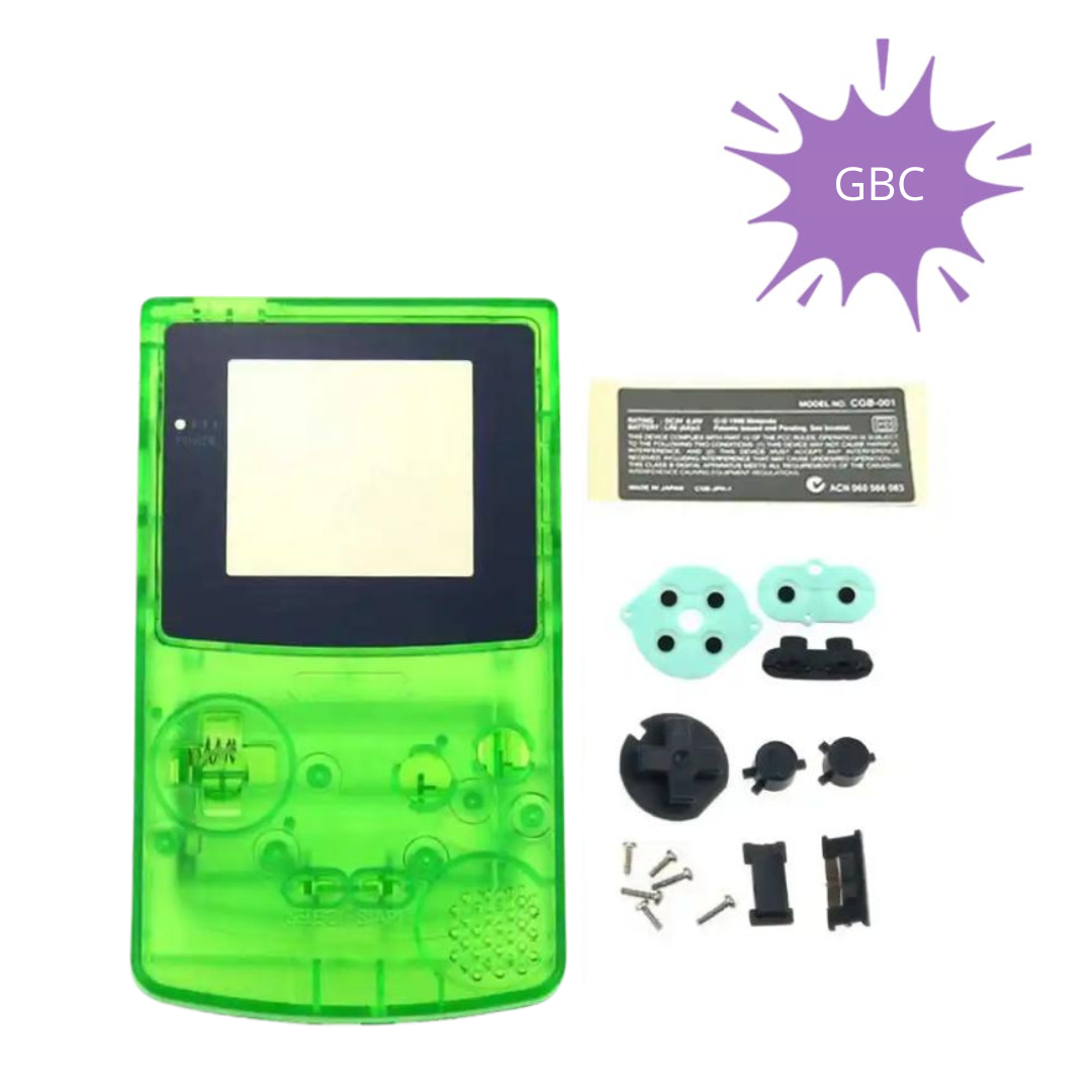 Game Boy Color Body Shell Transparant Groen | Vervangende Behuizing voor GBC