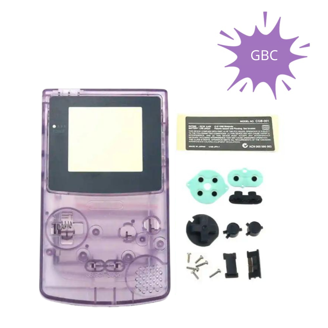 Game Boy Color Body Shell Transparant Paars | Vervangende Behuizing voor GBC