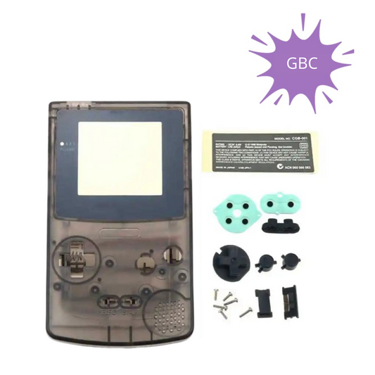 Game Boy Color Body Shell Transparant Zwart | Vervangende Behuizing voor GBC