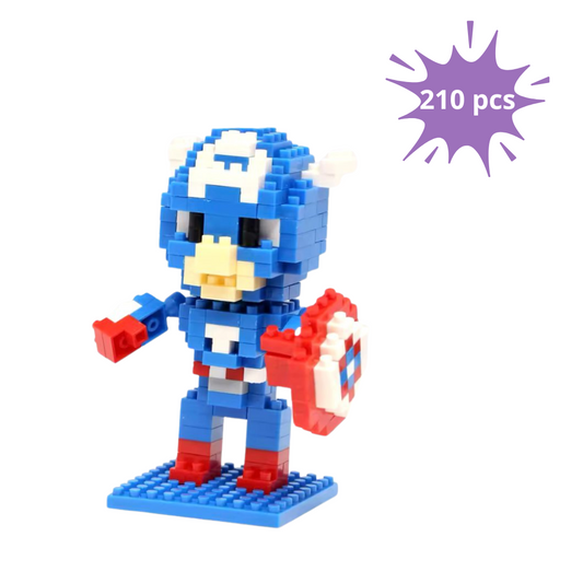 Captain America Nanoblock | 210 Stukjes | Mini Bouwblokjes | DIY