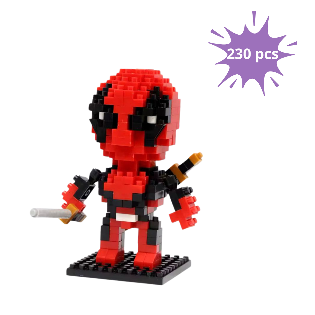 Deadpool Nanoblock | 230 Stukjes | Mini Bouwblokjes | DIY