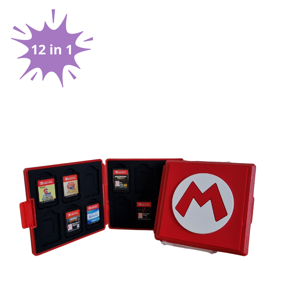 12-in-1 Game Card Case geschikt voor Nintendo Switch - Mario - Kaarthouder