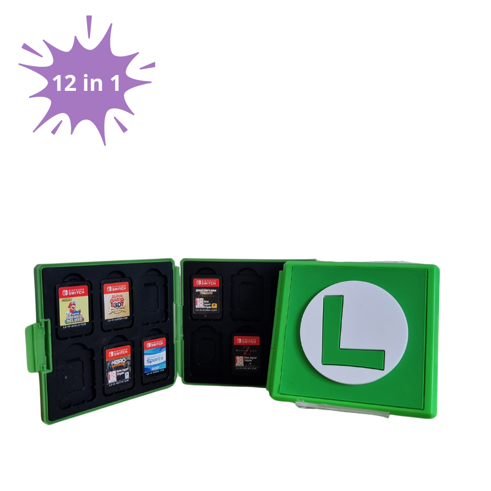 12-in-1 Game Card Case geschikt voor Nintendo Switch - Luigi - Kaarthouder