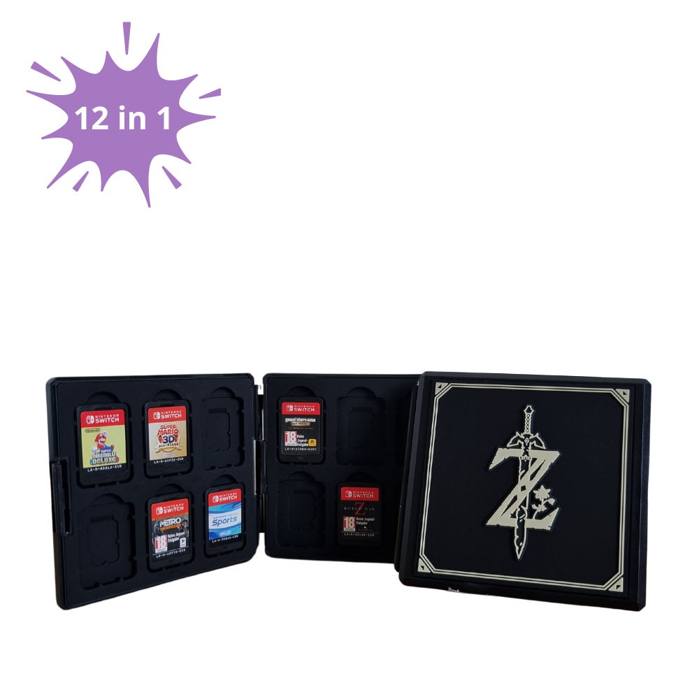 12-in-1 Game Card Case geschikt voor Nintendo Switch - Link's Master Sword - Kaarthouder