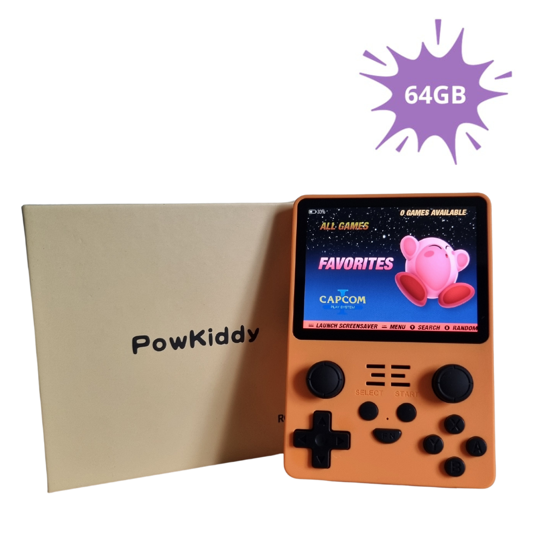 Powkiddy RGB20S 64GB Opslag - Retro Handheld Console - Oranje