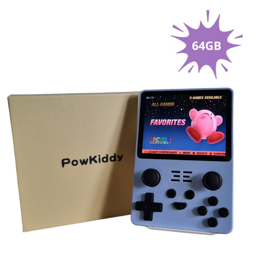 Powkiddy RGB20S 64GB Opslag - Retro Handheld Console - Blauw